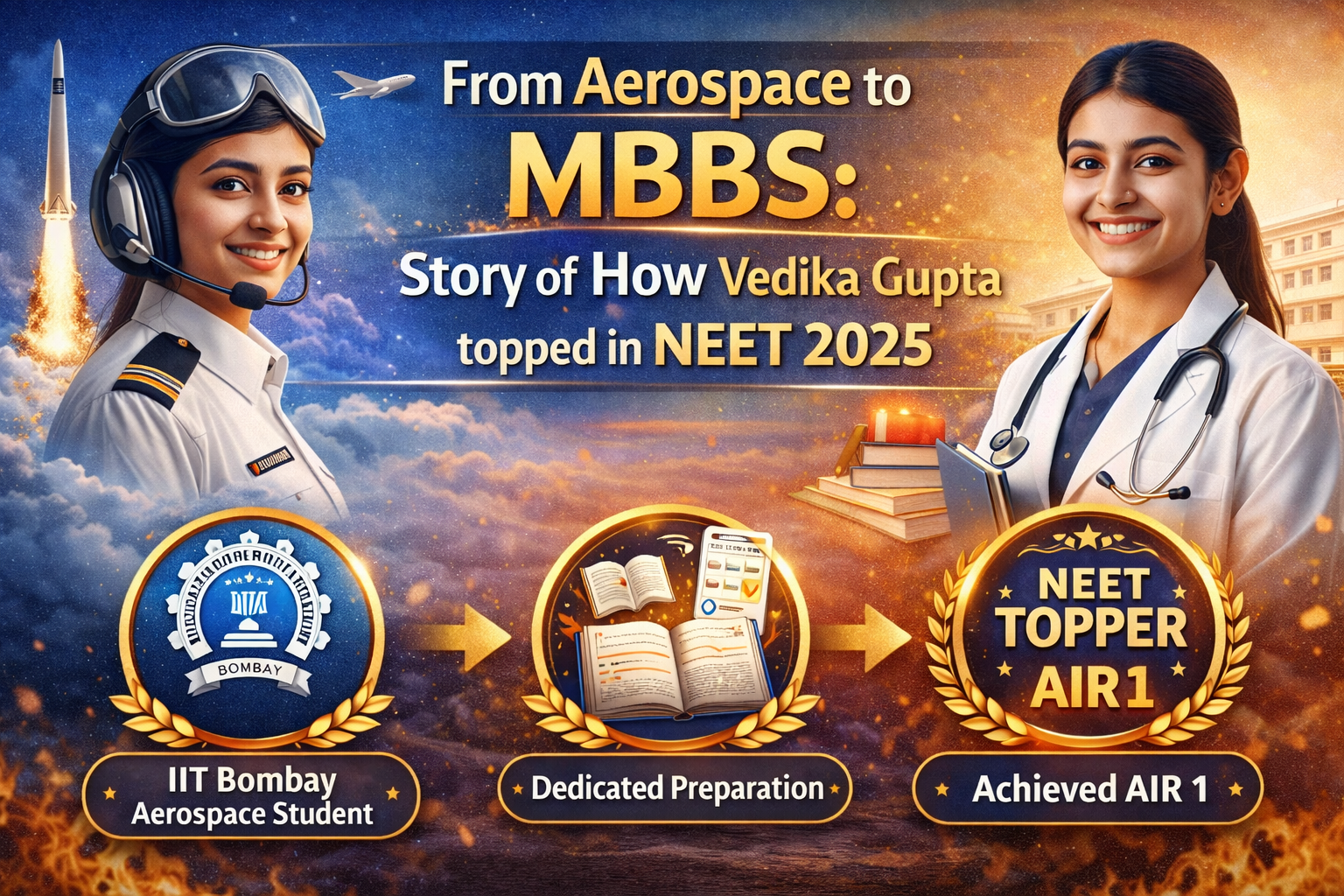 From Aerospace to MBBS: Story of How Vedika Gupta topped in NEET 2025